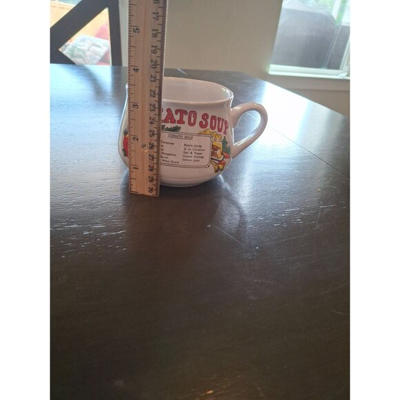 Vintage TOMATO SOUP With Recipe Soup Stoneware Bowl Mug Crock Cup Collectible - Picture 7 of 8